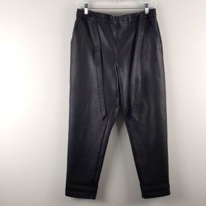 ASOS High Tied Pant Faux Leather
